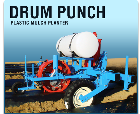 drum punch plastic mulch planter